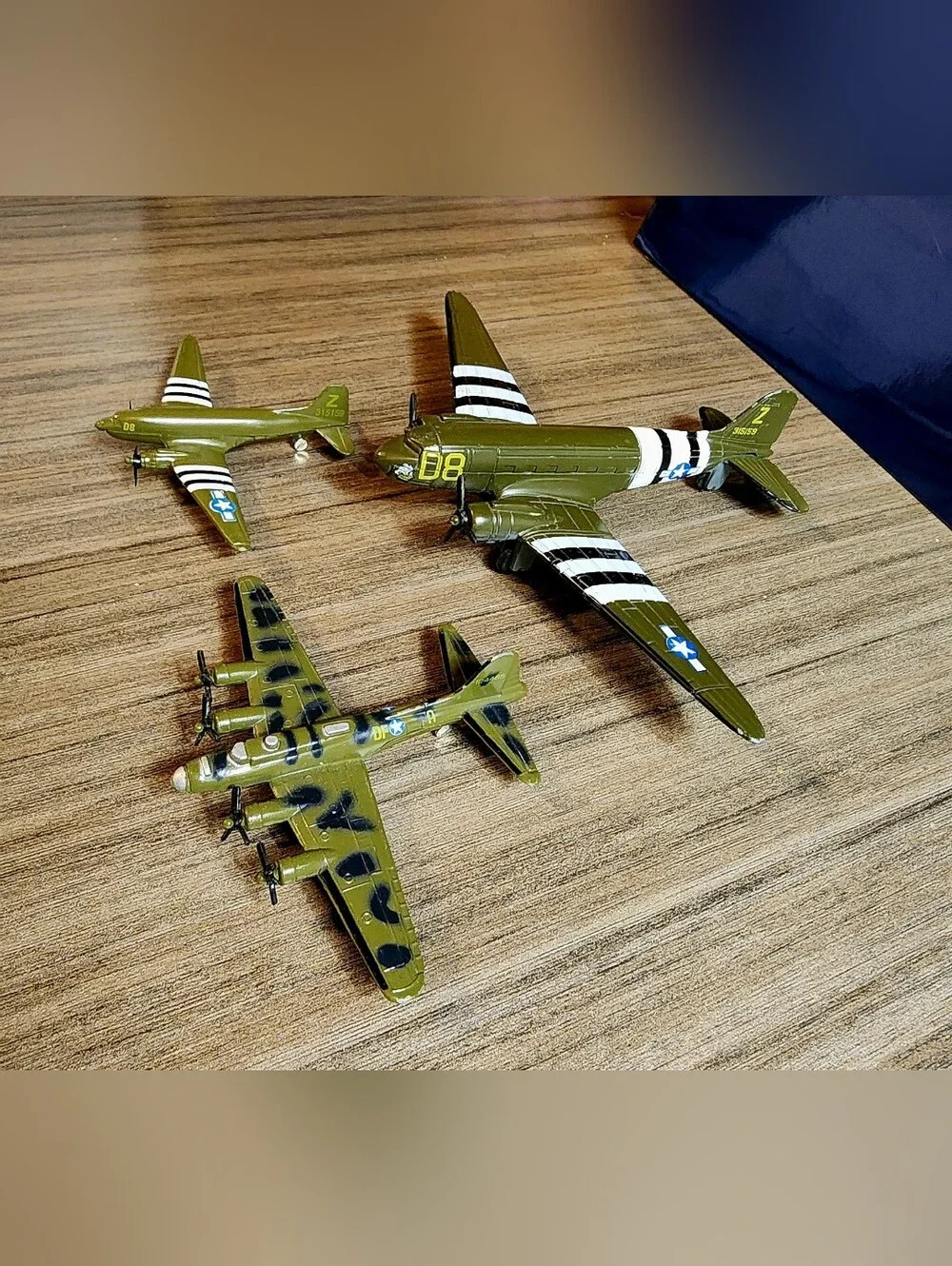 WWII Diecast Military Aircraft Model Vehicle Bundle – Lot of 3